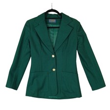 PENDLETON Green 100 Virgin Wool Blazer Jacket Women S 4 USA Vintage 2 Buttons