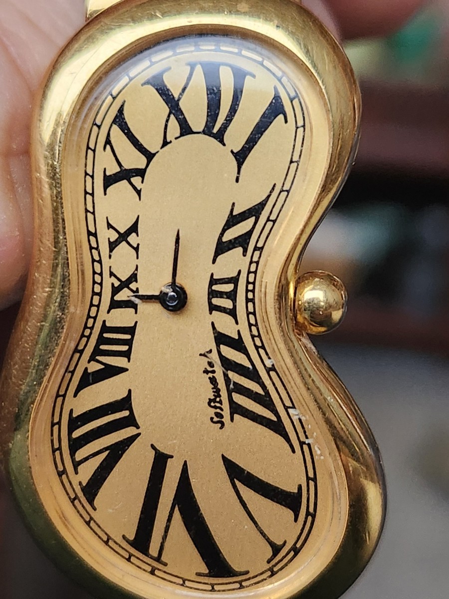 Vintage Salvador Dali Exaequo Softwatch Gold Plated Quartz