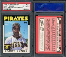 1986 Topps Traded Barry Bonds Pirates Rookie RC Auto PSA 6 ***Signed in 1986***