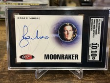 2017 Rittenhouse James Bond Roger Moore Autograph Card Moonraker GEM SGC 10