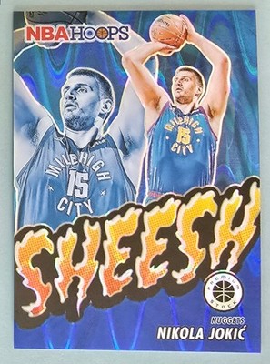 2023-24 PANINI NBA HOOPS PREMIUM STOCK #10 NIKOLA JOKIC SHEESH BLUE SP #d /99