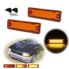 Sequential Led Front Corner Drl Signal Lamp For Mazda 323 626 Pickup Truck Amber