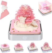 3D Calendar 2026, Desk Time Piece Calendar 2026,Tear-Away 3D Paper Art Notepad W