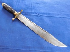 Vintage 1800s Collins No. 18 Bowie Fighting Knife Leather Grip