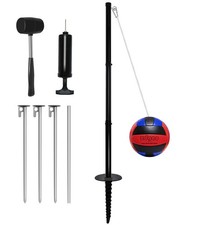Portable Tetherball Set with Tetherball Ball, Rope and Pole, Heavy Duty Tethe...