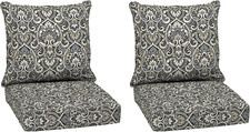 Arden Outdoor Deep Seat Cushion Set 2-Pack , 24 in X 24 In, Weather-Proof, Rain