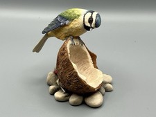 Border Fine Arts - Blue Tit on Coconut Feeder Figurine - 1984 RARE
