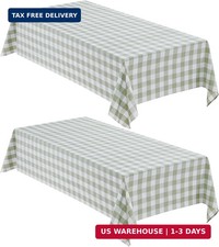 2 Pack Gingham Tablecloth Rectangle Checkered Tablecloth Washable Water Resist