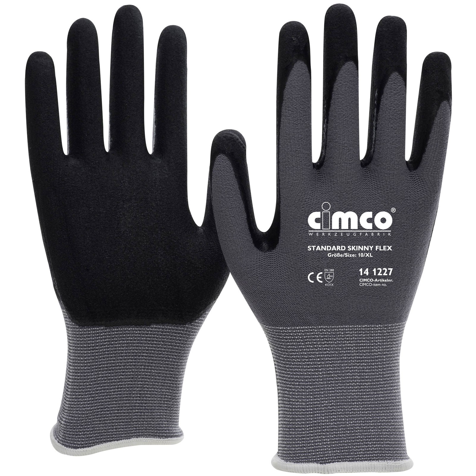 Cimco Skinny Flex Gloves L Top Quality Skid-Proof EN 388