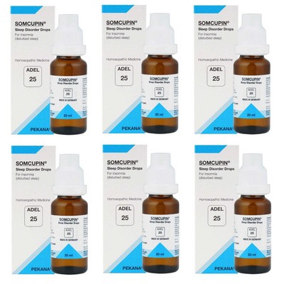 ADEL 25 Sleep Disorder Drops Pack of 6 Natural Homeopathic Remedy for Relaxation