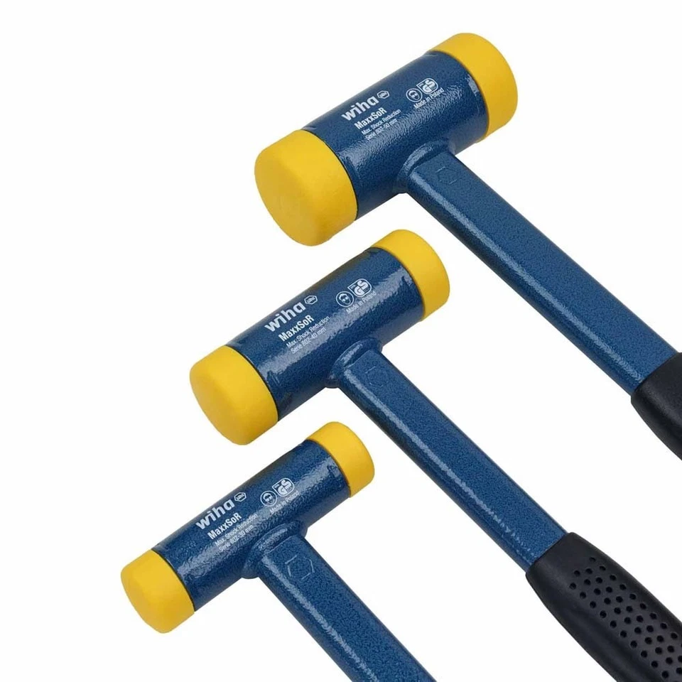 Conjunto de martelo de sopro morto Wiha 80290 3 peças - 30mm, 40mm e 50mm - Imagem 2 de 3