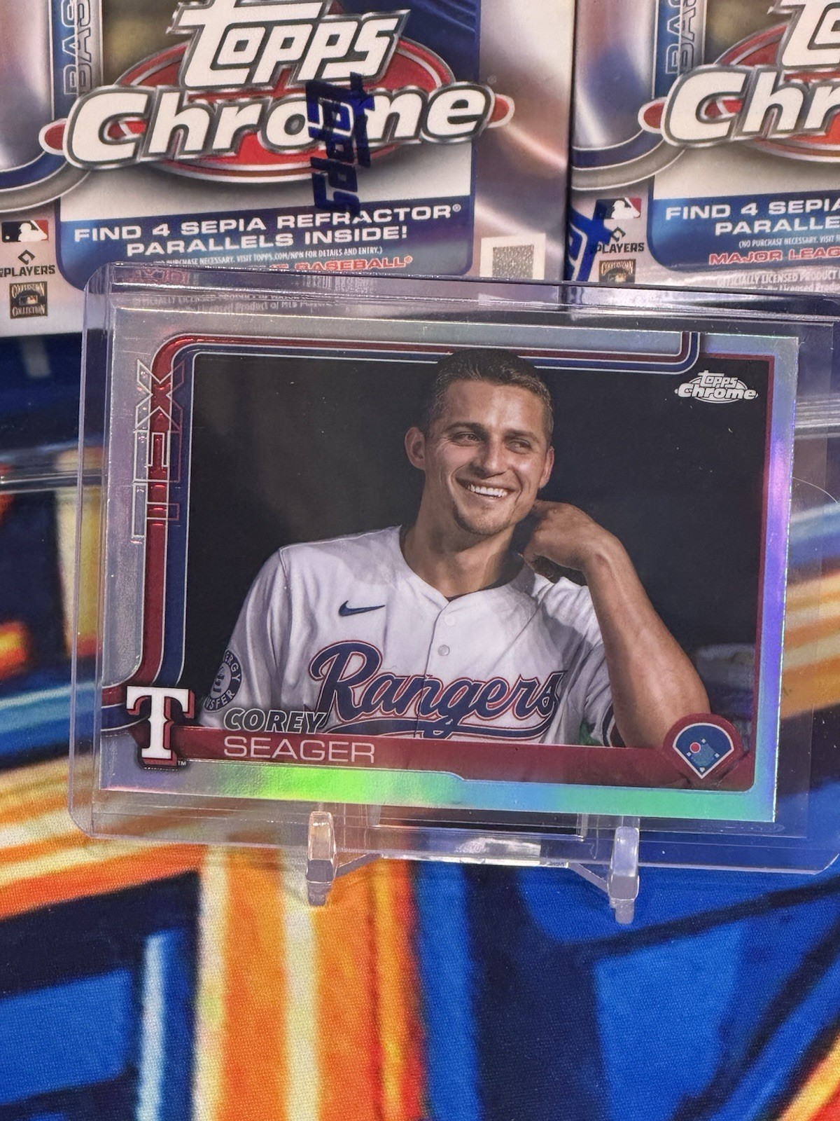 2025 Topps Chrome Image Variation Corey Seager #24 Texas Rangers