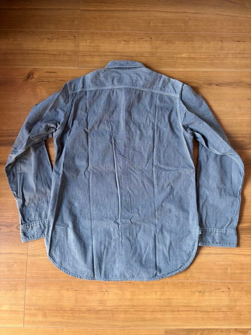 Engineered Garments Black Chambray Work Shirt S L… - image 4