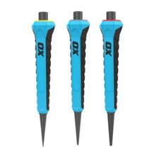 OX Tools OX-P095031 Pro Nail Punch w/ Grip 3-Pack – 0.8mm, 1.6mm, 2.4mm