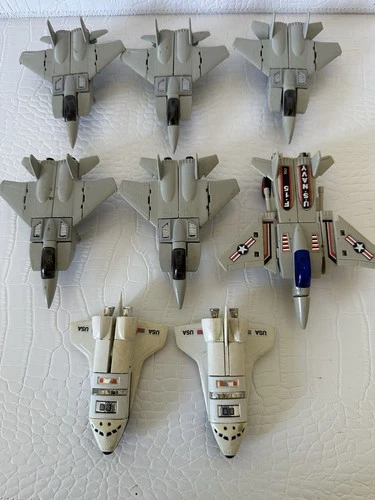 Bandai 1985 Tonka Gobots Robo Leader-1 F-15 Eagle MR-25 & Spy C Vintage Lot of 8
