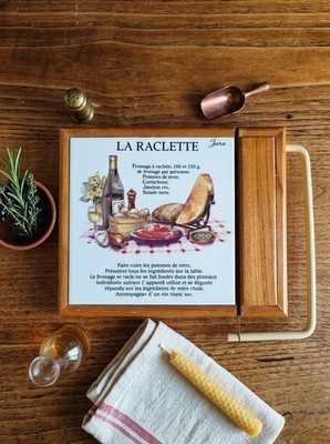 Vintage Raclette Käseschneider | Manuelle Fettleberschneider aus Holz und Draht