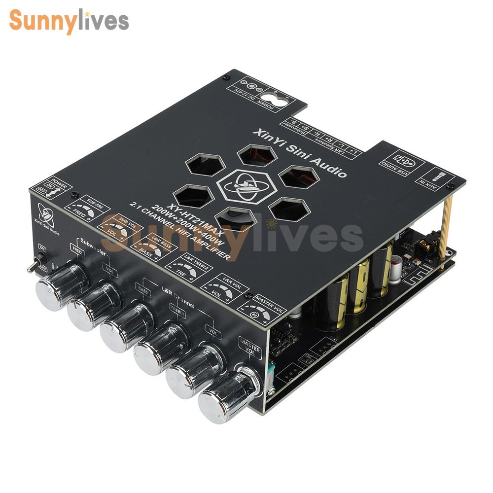 XY-HT21MAX 2.1 Channel Bluetooth Audio Amplifier Board Bass Treble