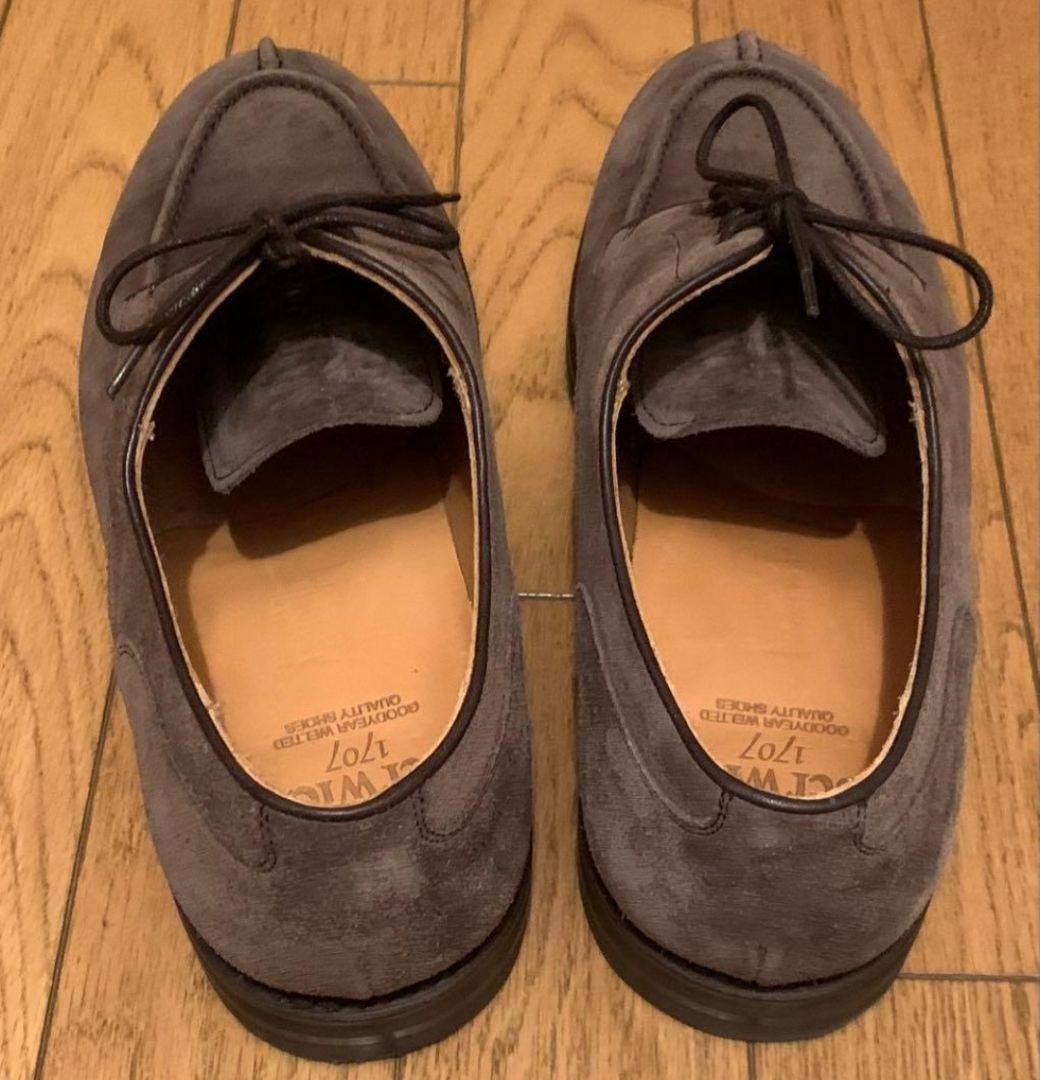 Berwick Suede U-Tip Shoes Men's Size 8/27cm Excellent Condition