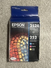 Epson 252XL T252XL-BCS Black/Tri-Color Ink Cartridge Genuine OEM Exp 12/24
