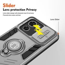 For Motorola Edge 40, Luxury Shockproof Cover Armor KickStand Ring Holder Case