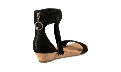 Koolaburra by UGG Saige Sandals Black Size 12 Tassel Fringe Brand New - Picture 4 of 6