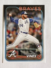 2024 TOPPS DARIUS VINES #493 ROOKIE PITCHER ATLANTA BRAVES BASEBALL CARD