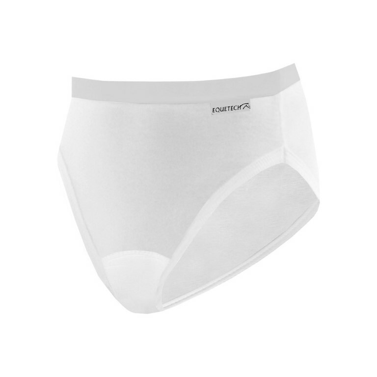 Ladies Horse Riding Underwear Bikini Brief Primo - WHITE -Extra Large Equetech
