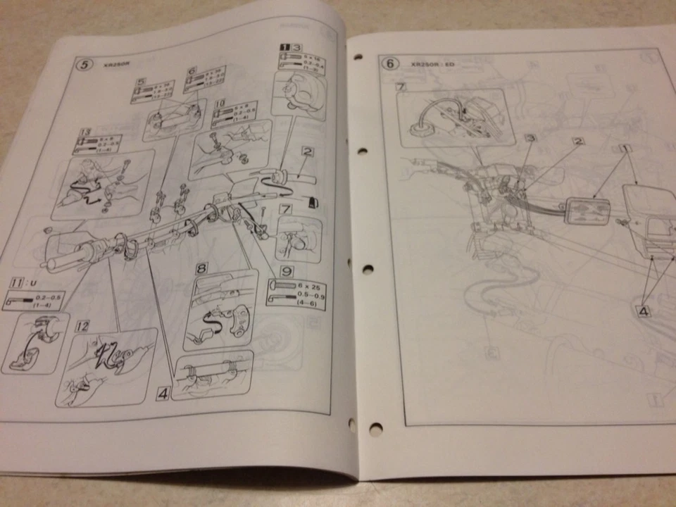 Honda XR200R XR250R XR 200 250R XR200 XR250 Manual Desde Preparación Set - Hasta - Imagen 4 de 4