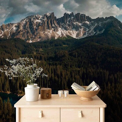 3D Mountain Forest Lake Landscape Self-adhesive Removable Wallpaper Murals