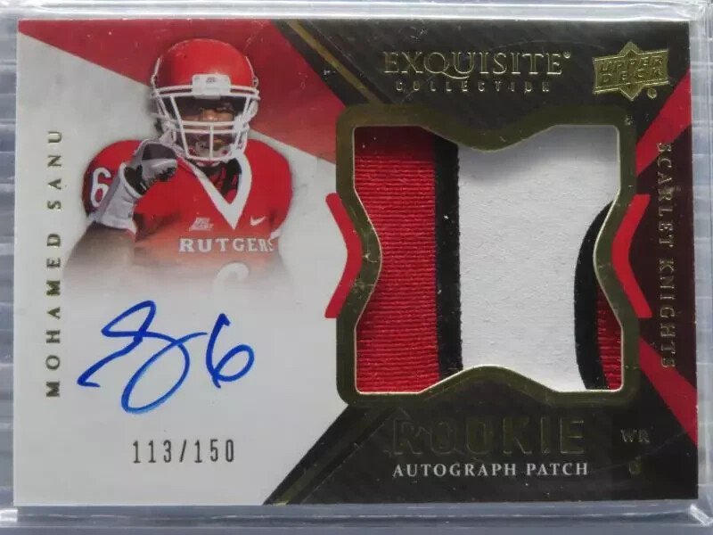 Mohamed Sanu Upper Deck Exquisite Collection #139 Autograph Patch