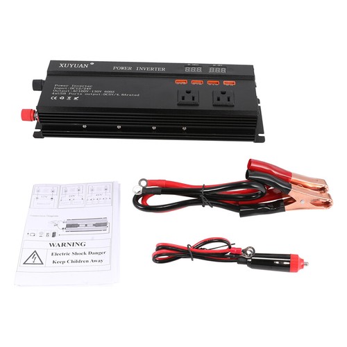 4000W/6000W Peak Power Inverter Car Vehicle Watt DC 12V 24V to AC 110V Converter - Picture 32 of 33