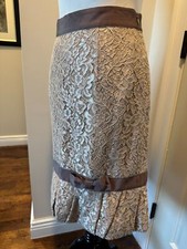 Red Valentino Beige Lace Skirt Bow Detail SZ IT 44/US 8 NWOT