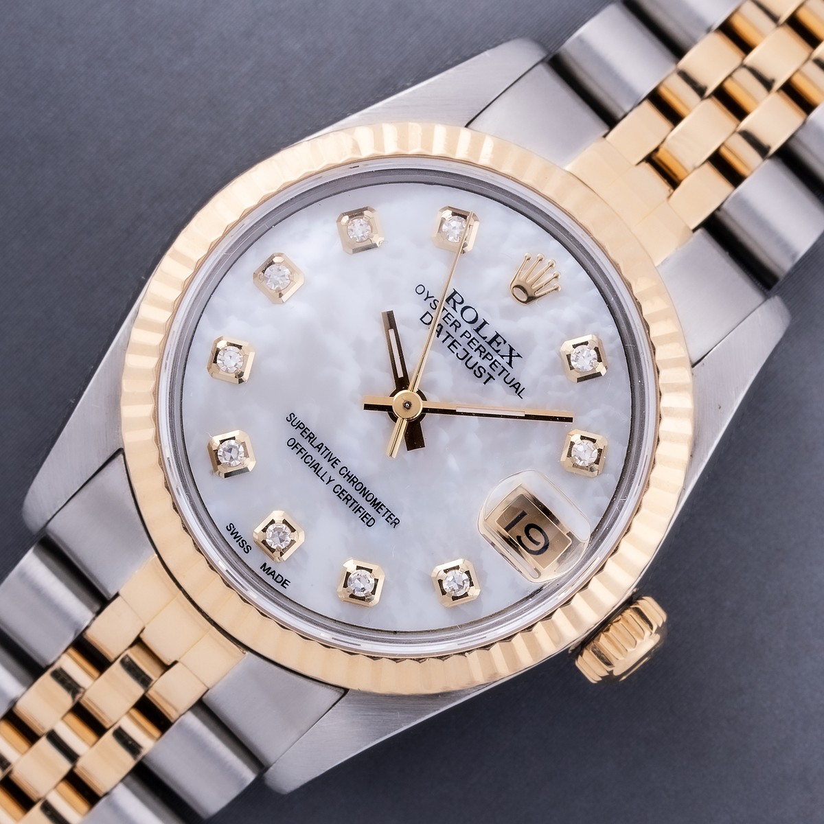 Rolex Mid-Size Datejust 68273 Steel and 18K Yellow Gold MOP