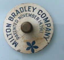 1911 patent date  Milton Bradley Board Game piece