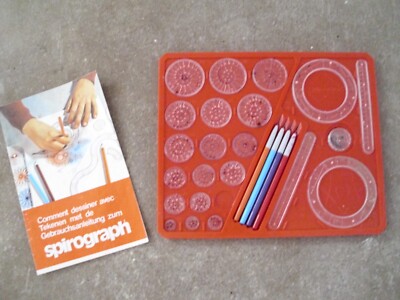 70er Jahre Spirograph von Meccano - 1 Scheibe fehlt, mit Anleitung, ohne Karton