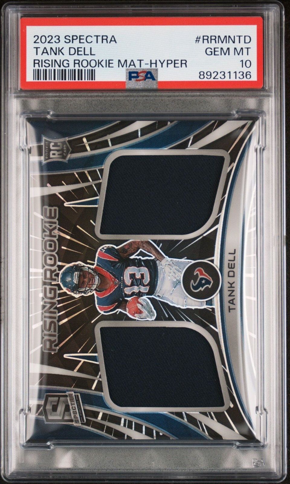 Tank Dell Panini Spectra Rising Rookie Materials #RRMNTD Hyper