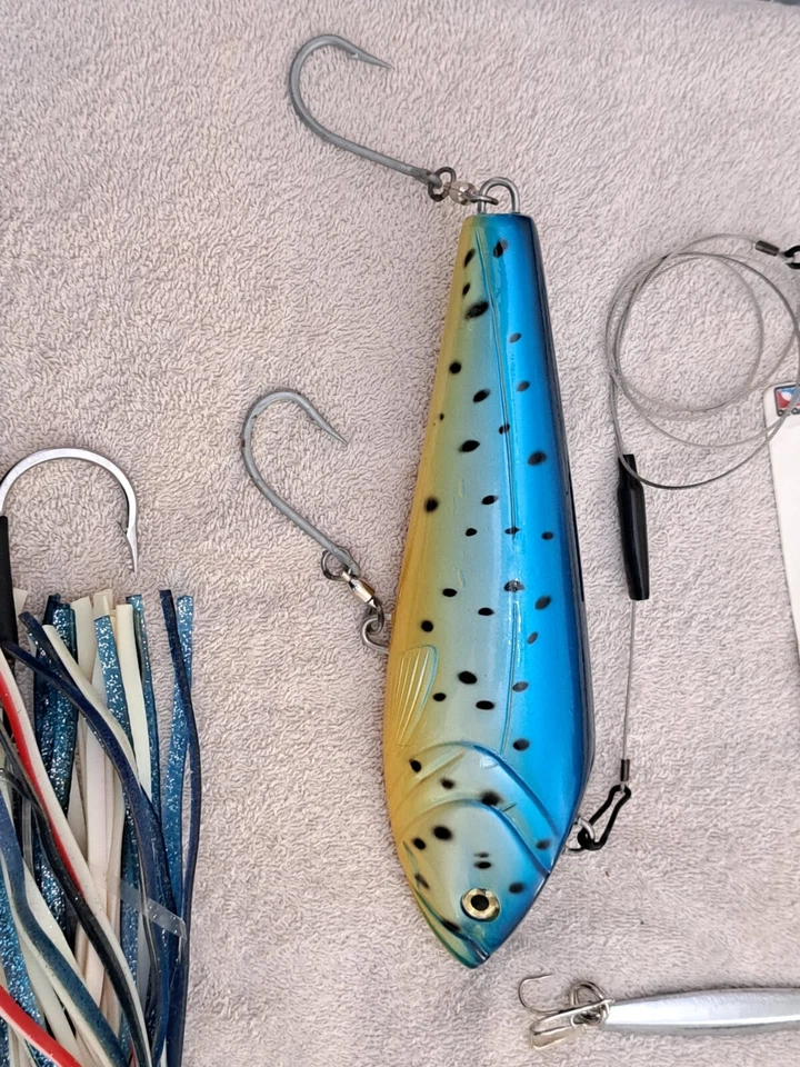 3 señuelos Big Games, 2 otros, barras de diamante para peces de cebo o de fondo Foto 4 de 4