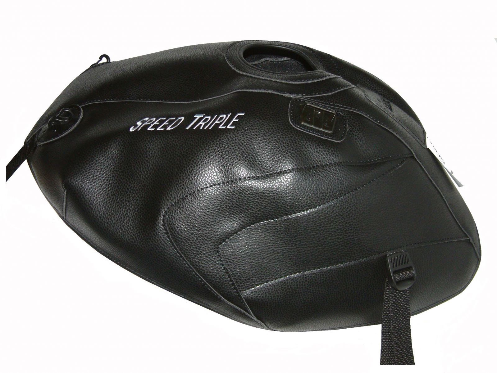 Cache réservoir essence noir blanc Triumph Speed Triple 2005-2007 Top Sellerie