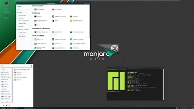 Manjaro Linux with Mate Desktop (64-bit), Bootable DVD, Latest Version