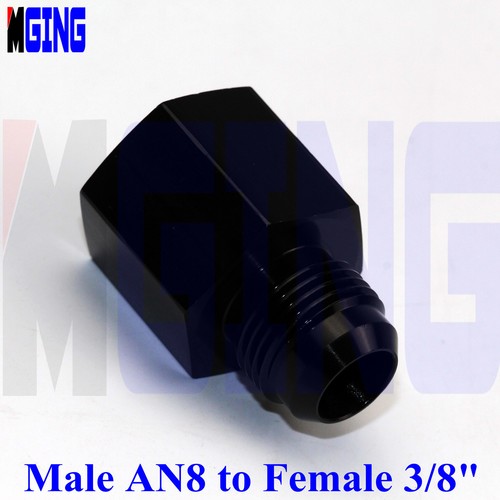 Tank Fuel Hose Fittings Adaptor Male 8AN AN8 to 3/8" Female NPT Straight Black - Picture 3 of 5