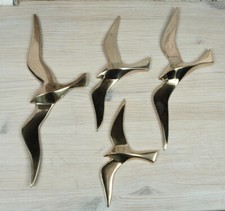 Maritime Wanddeko Möwe aus Messing verschiedene Größen Wandhänger Figur