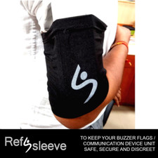 RefSleeve - Referee Elasticated Armband for Buzzer Flags / Comms Device Unit