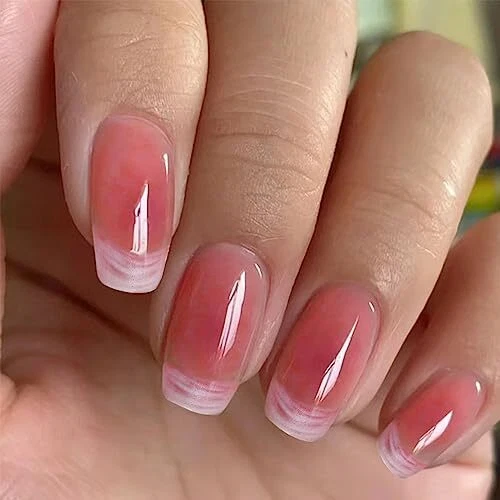 Medium French Tip Acrylic Nails