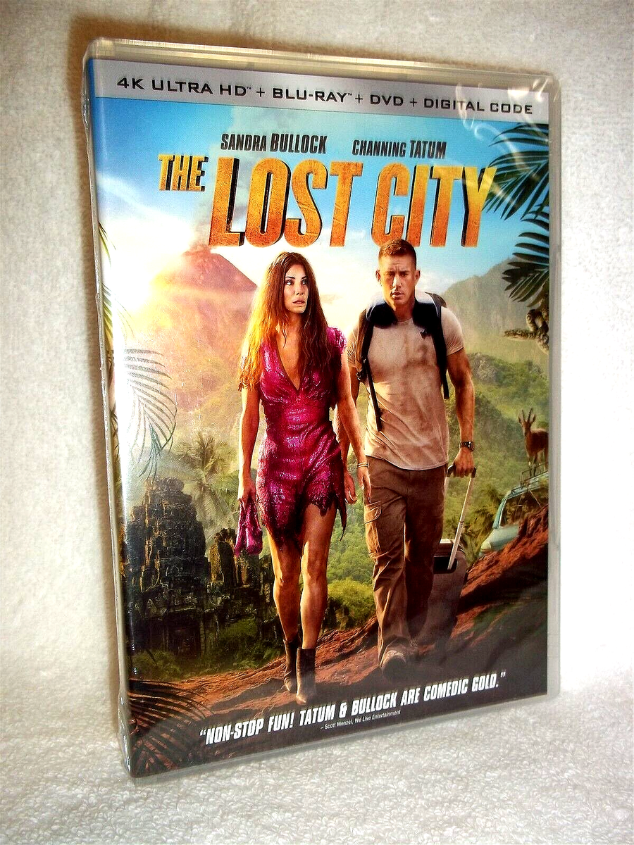 The Lost City (4K/Blu-ray/DVD, 2022) Sandra Bullock Channing Tatum comedy  NEW