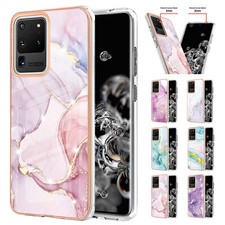 For Samsung Galaxy S22 S21 Plus S20 FE Silicone Marble Slim Phone Case Cover