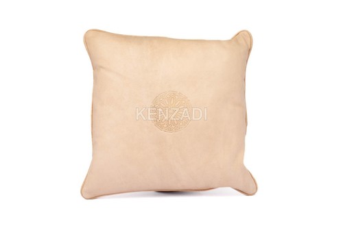 Decorative Moroccan handmade Leather Throw Pillow Covers 16 x 16 In by Kenzadi - Picture 25 of 72