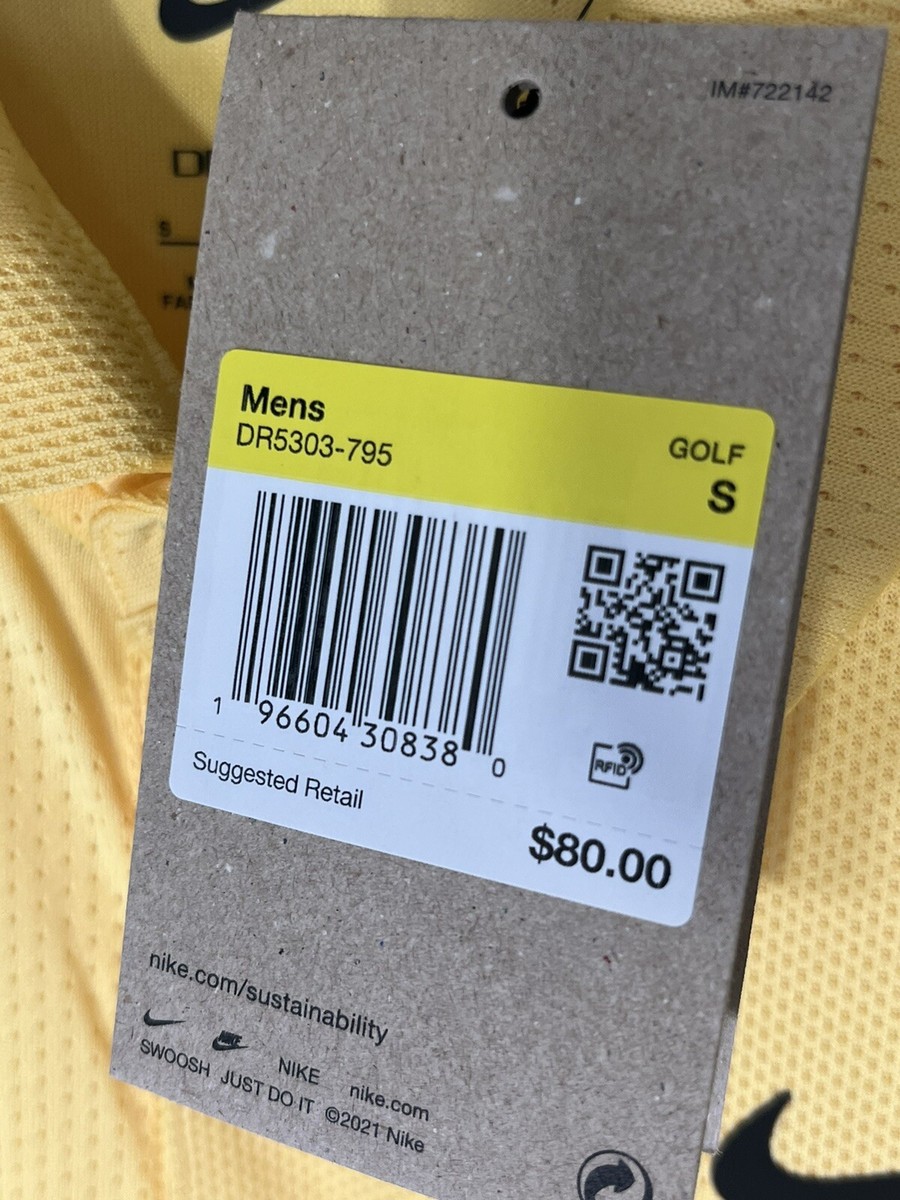 Nike Golf Tour Jacquard Dri-fit Shirt Men's Topaz Gold Size Nike Golf Tour Jacquard Dri-fit Shirt Men's Topaz Gold Size