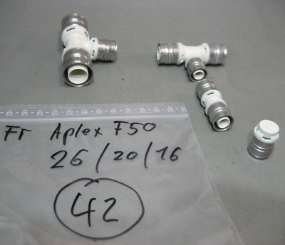 Aplex 26/20/16 Set  Fränkische F 50 . 4 Teile (42) ungebraucht . Pressfittinge