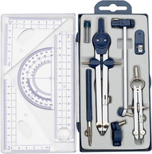 13 Pcs Compass and Protractors Set Math Compass Geometry Tool Metal Geometry Kit
