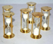 Lotto di 6 unità clessidra da tavolo nautico vintage da 3 pollici con clessidra